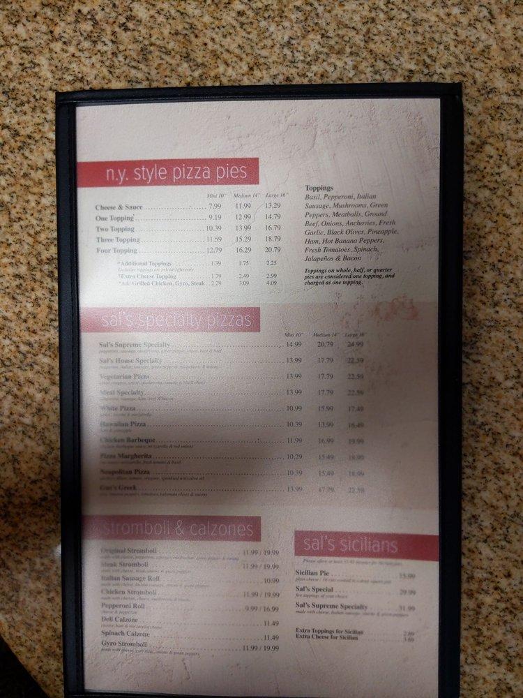 Menu at Mr. Submarine & Sal's Pizza pizzeria, Woodlake