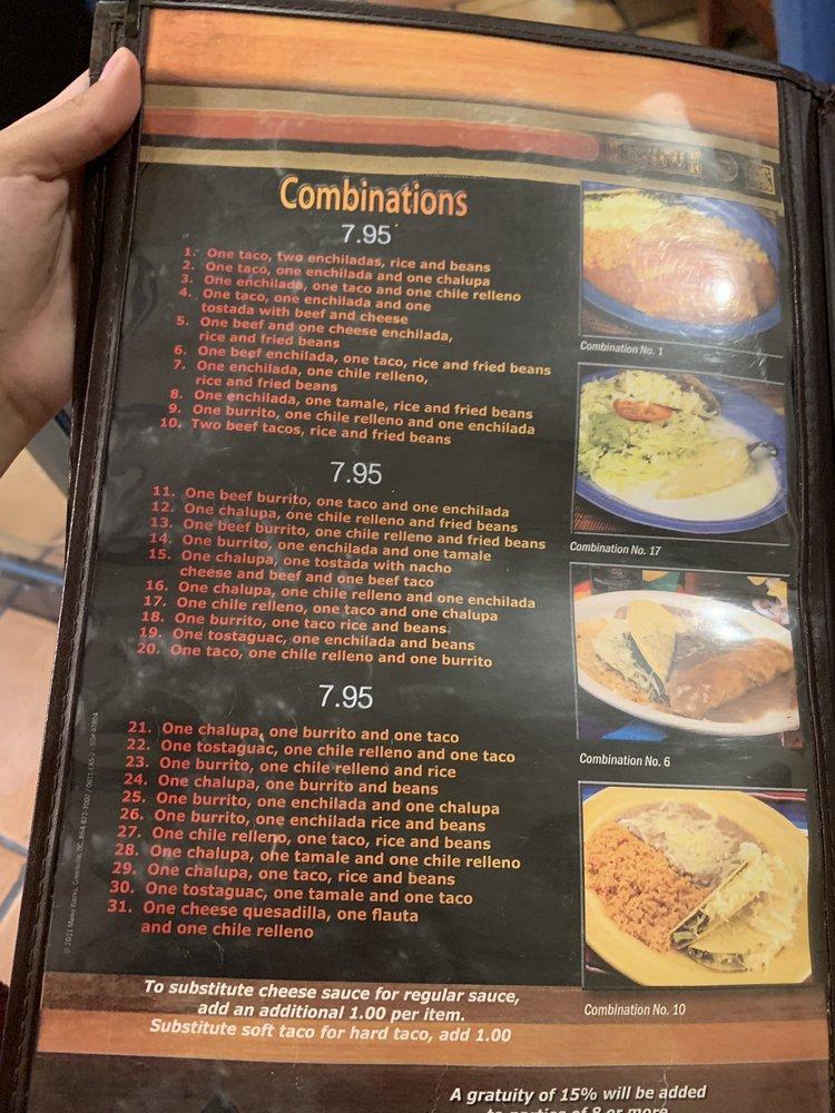 Menu at El Kiosco Mexican Restaurant, Grovetown