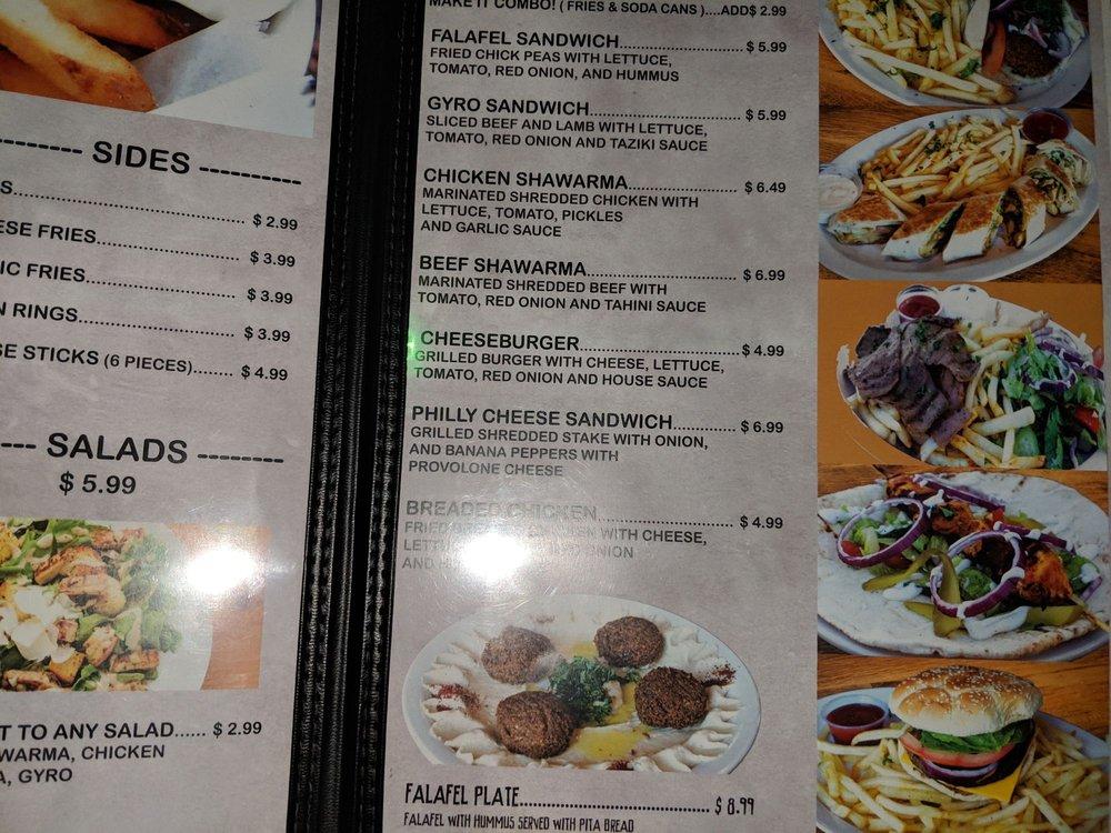 Menu at Prince Hookah lounge pub & bar, Lexington