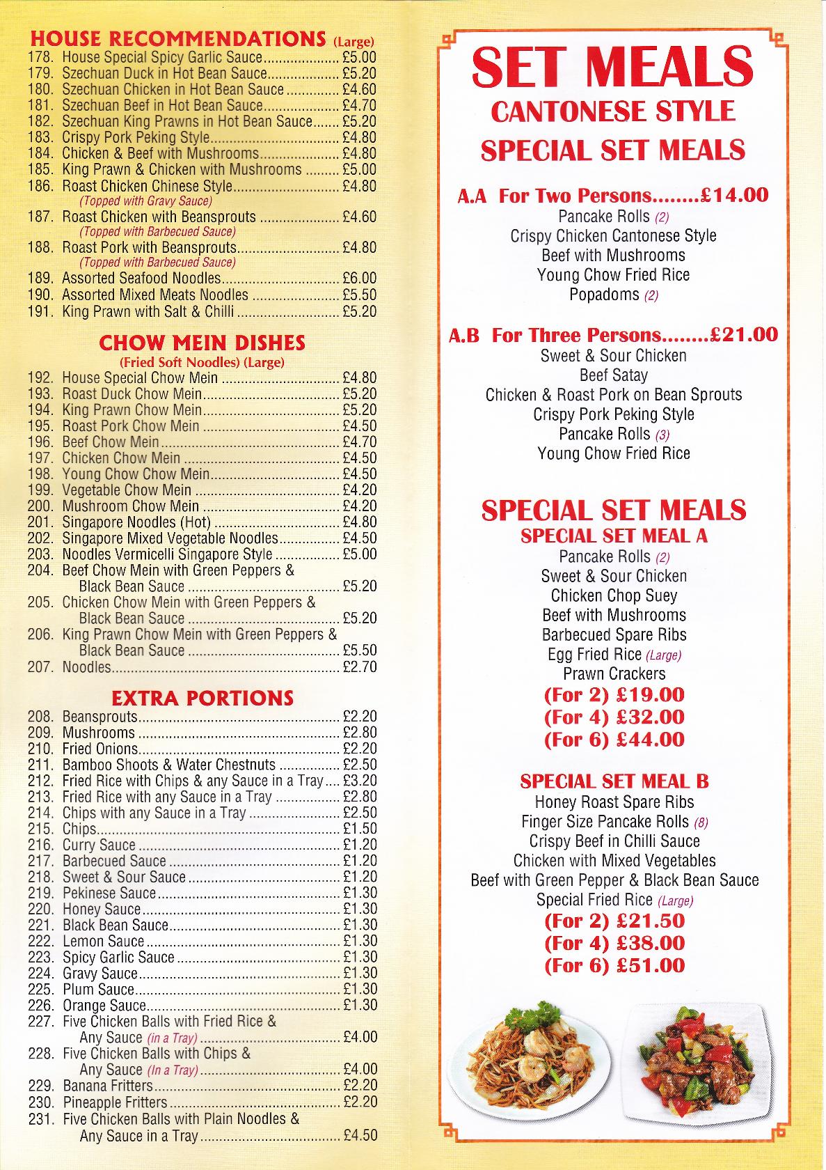 Menu at Golden Wall restaurant, Swansea