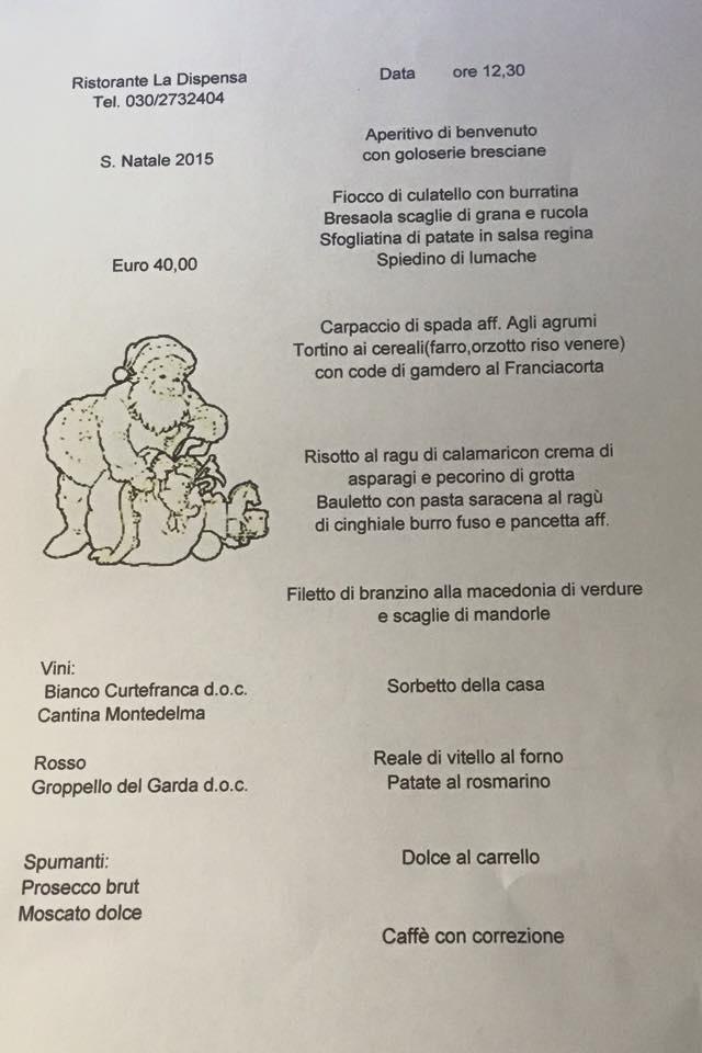 Menu di Ristorante Pizzeria La Dispensa di Giorgio 