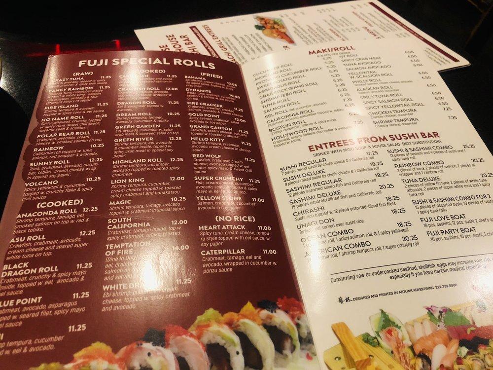Carta del restaurante Fuji Japanese Steak House, Jonesboro