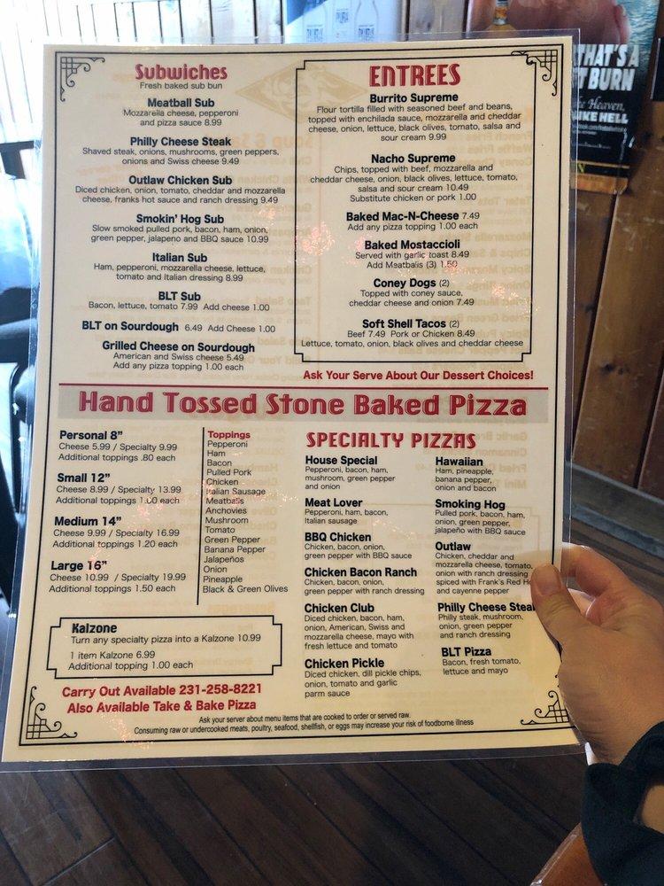 Menu at KalHo Lounge pizzeria, Kalkaska