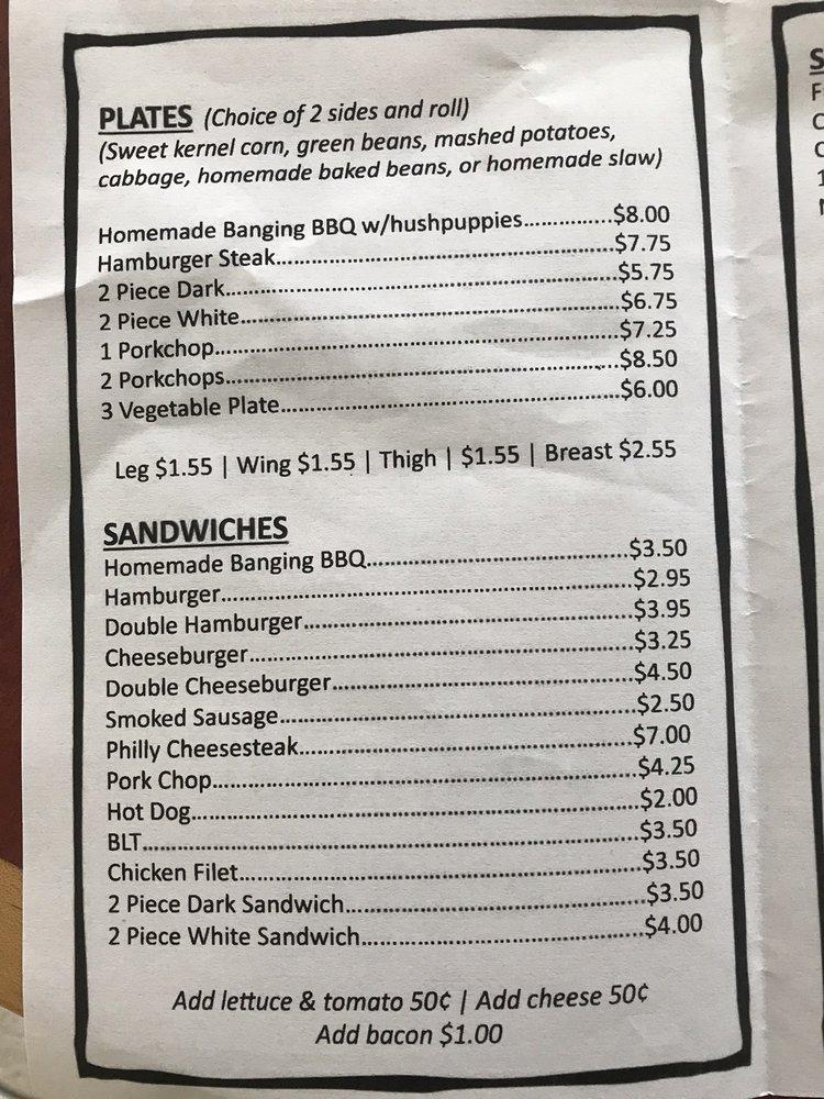 Menu at Mr. Cee's Diner BBQ, Lumberton