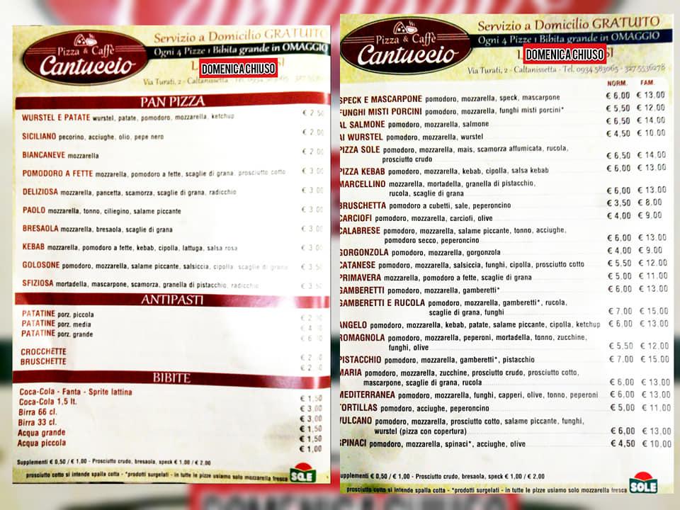 Menu di Cantuccio Pizza&Caffè 