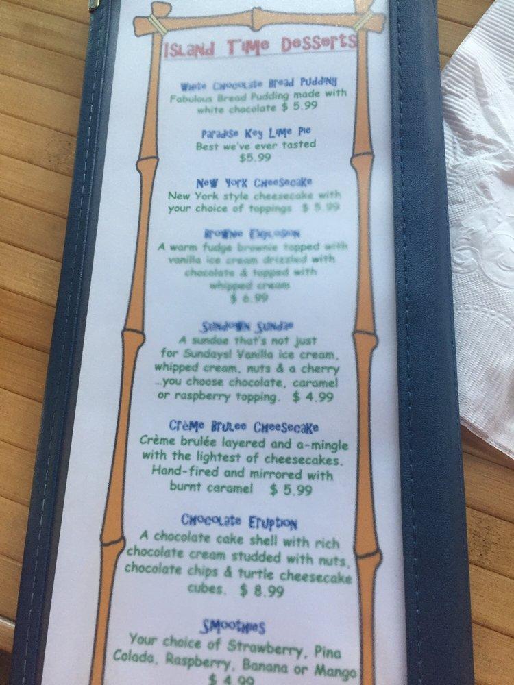 Menu at Paradise Key Dockside Bar & Grill, Rockport