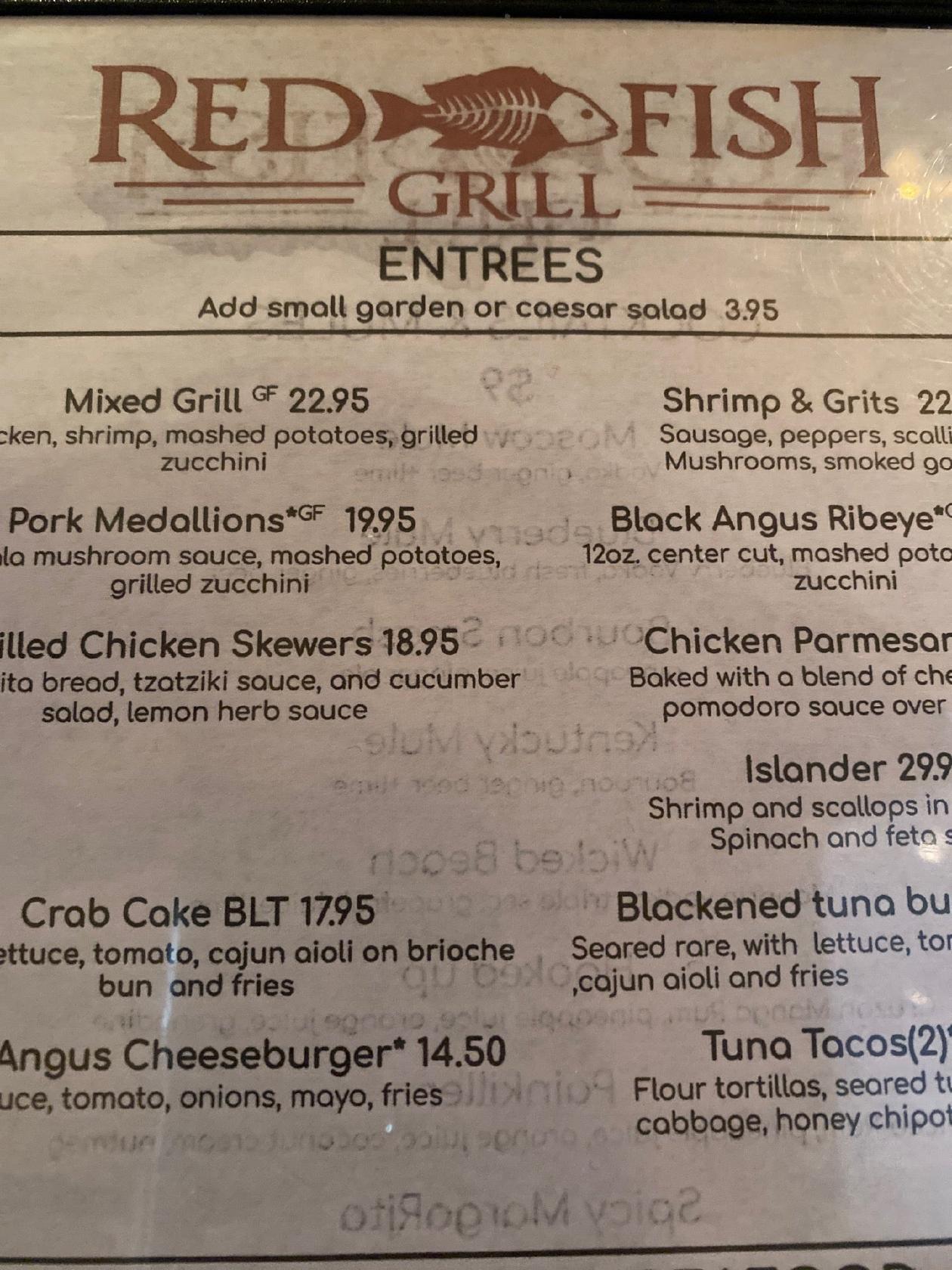 Menu At RedFish Grill Bar Morehead City   Rdfd RedFish Grill And Bar Menu 