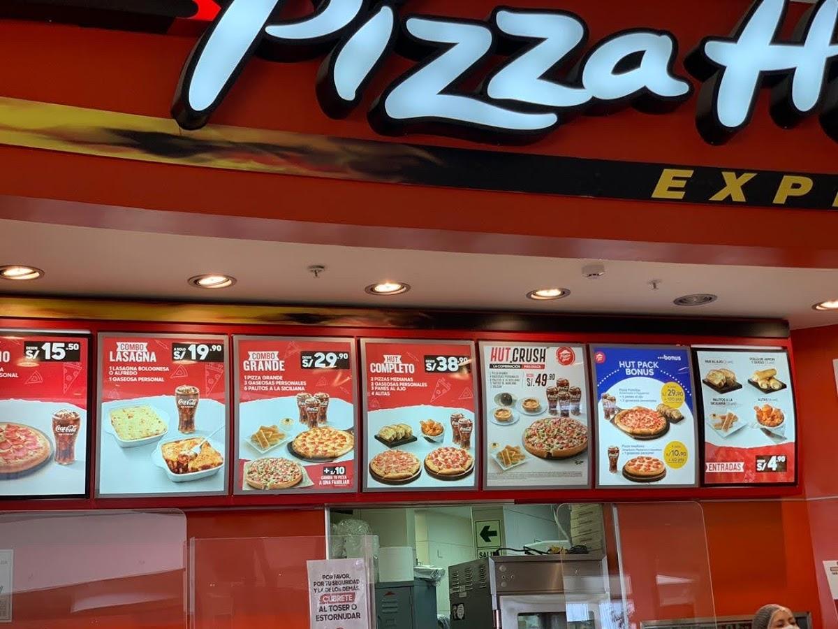 Carta del restaurante Pizza Hut, La Victoria, Jr. Antonio Bazo 640