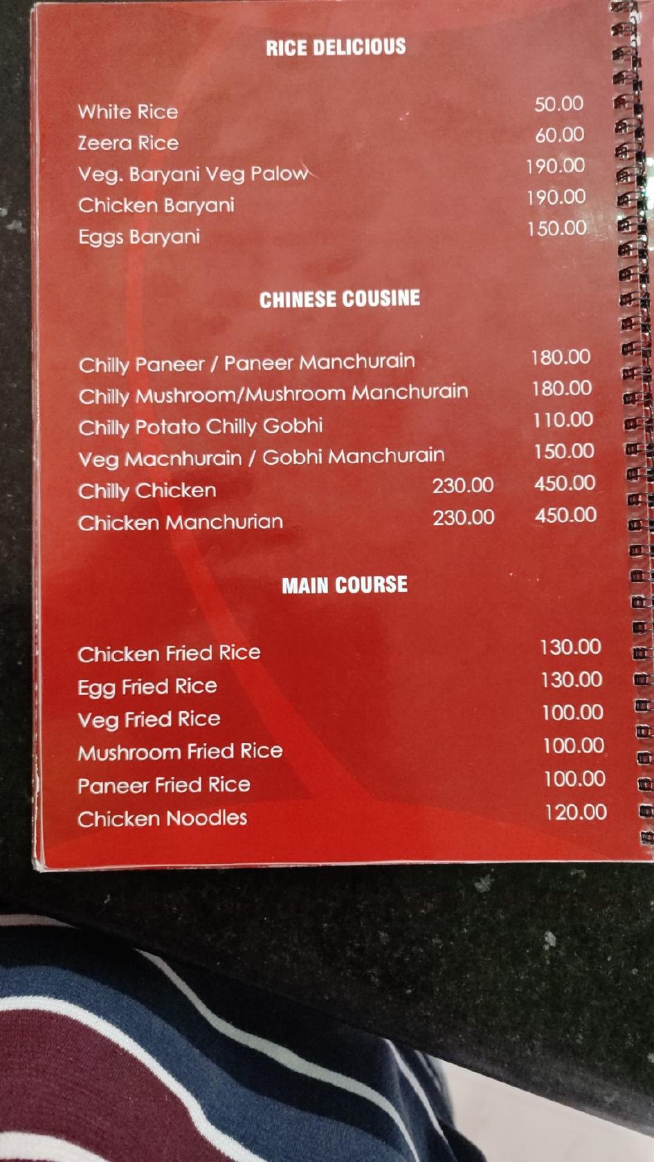 Menu at Celebration Food Court Hotel And Restaurant, Kishtwar