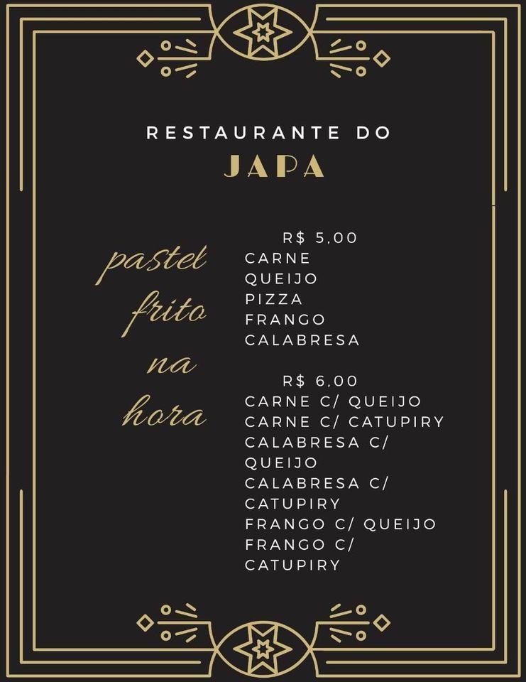 Restaurante do Japa cardápio