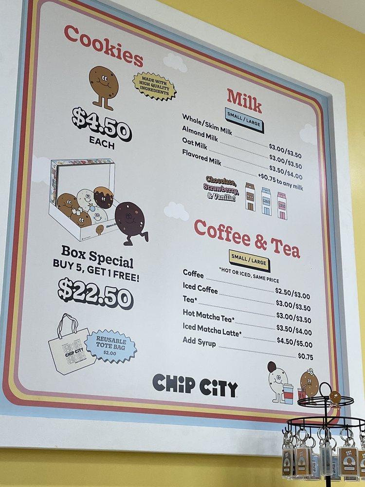 Menu at Chip City Garden City desserts, Garden City