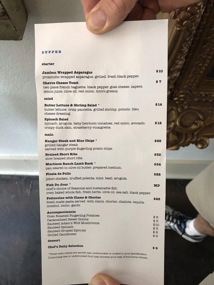 Carta del pub y bar Le Sel Bistro,