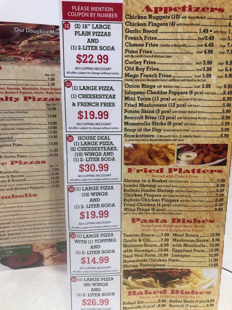 Menu at Pepperoni Pizza & Grill pizzeria, Oaklyn