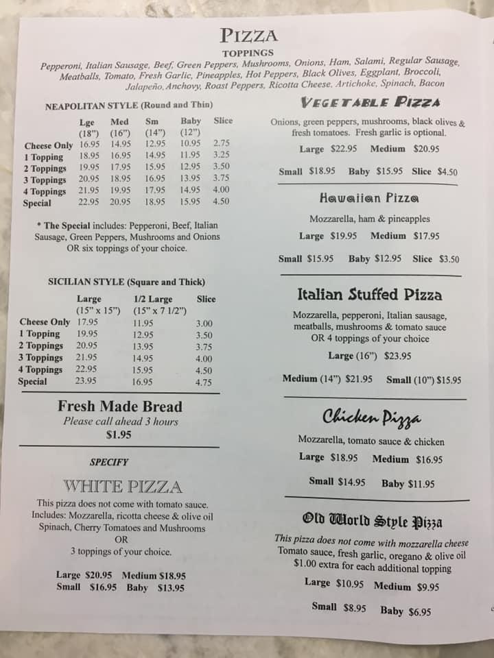 Menu At New York Pizza Pizzeria, Vinton