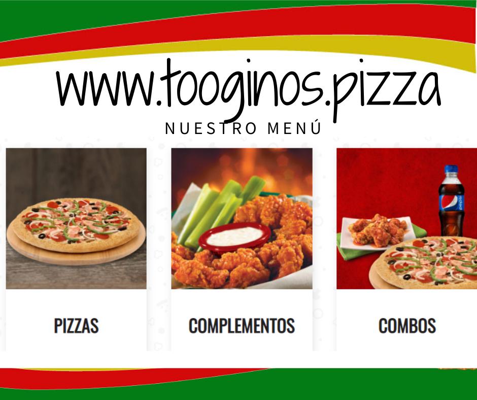 Carta de pizzería Toogino's Pizza Bugambilias, Zapopan, Av. Adolfo López  Mateos Sur 5082