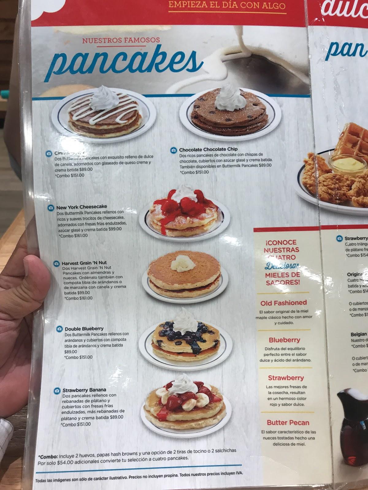 Carta del restaurante IHOP Tuxtla, Tuxtla Gutiérrez, Blvd. Belisario  Domínguez 2285