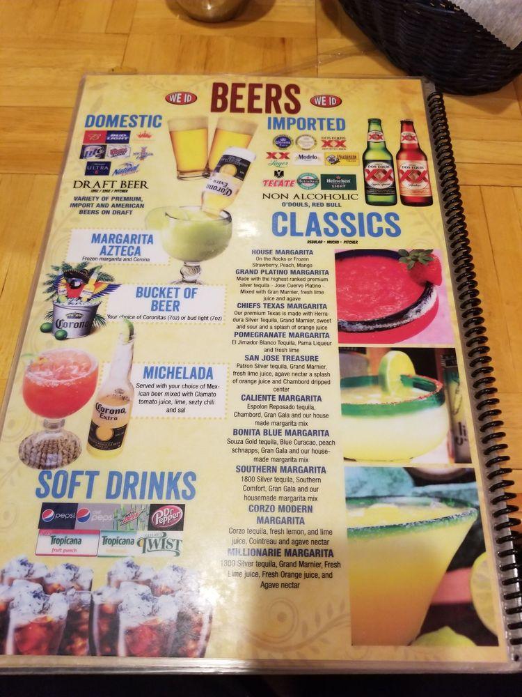 Menu at Nueva Villa restaurant, Hartsville