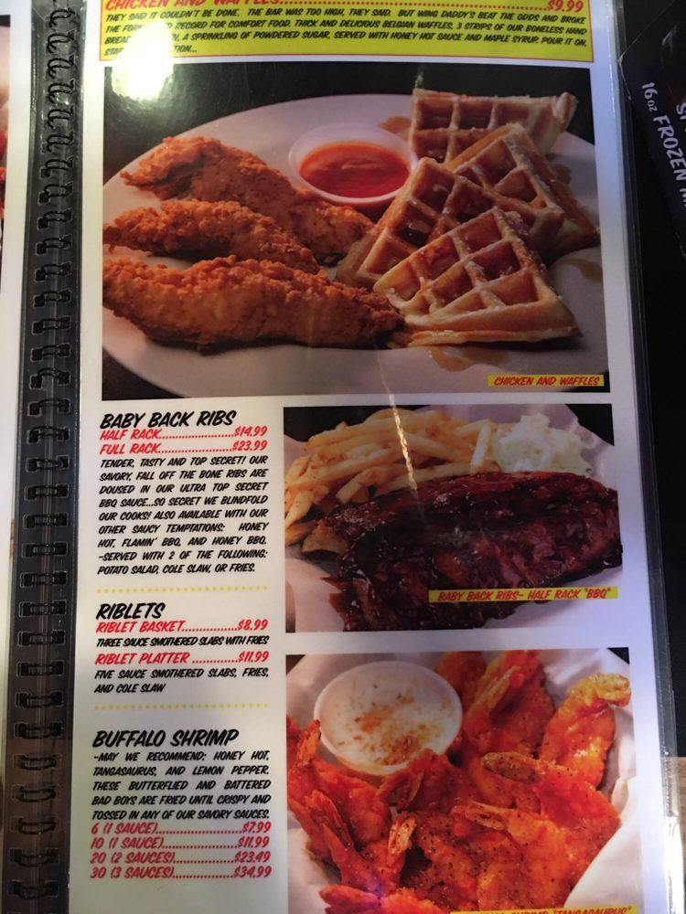 Carta del restaurante Wing Daddy's Lubbock, Lubbock