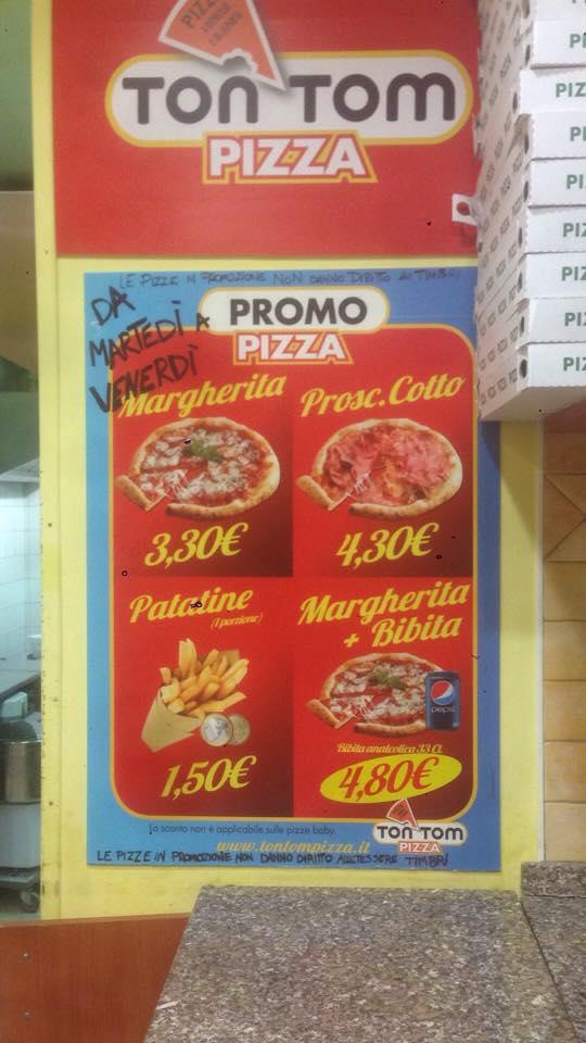 Menu da Tom Tom Pizza ristorante, Parma