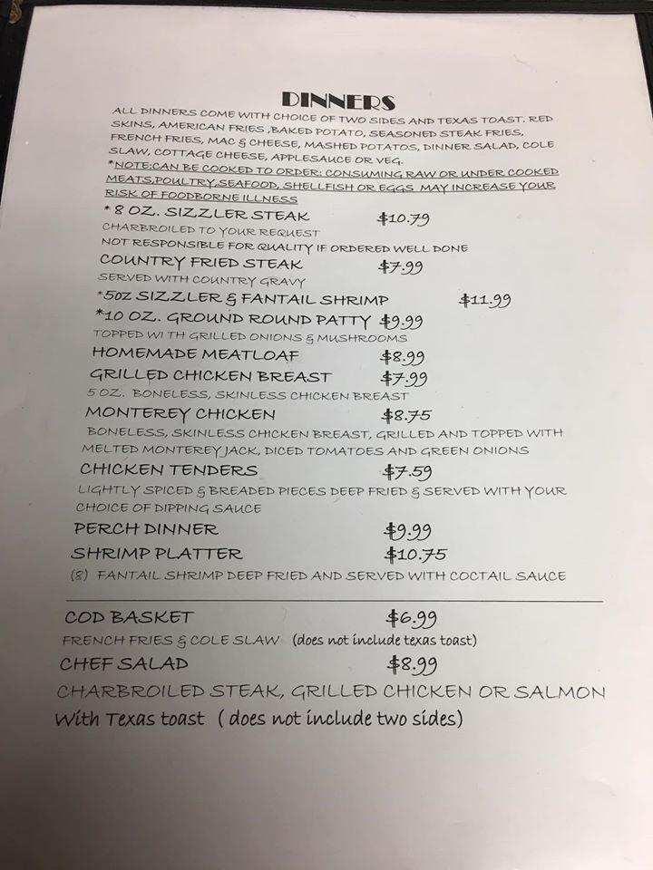 Menu at Idle Hour Tavern pub & bar, Battle Creek