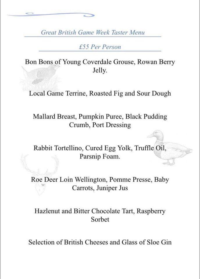Menu at Whitehouses restaurant, Retford