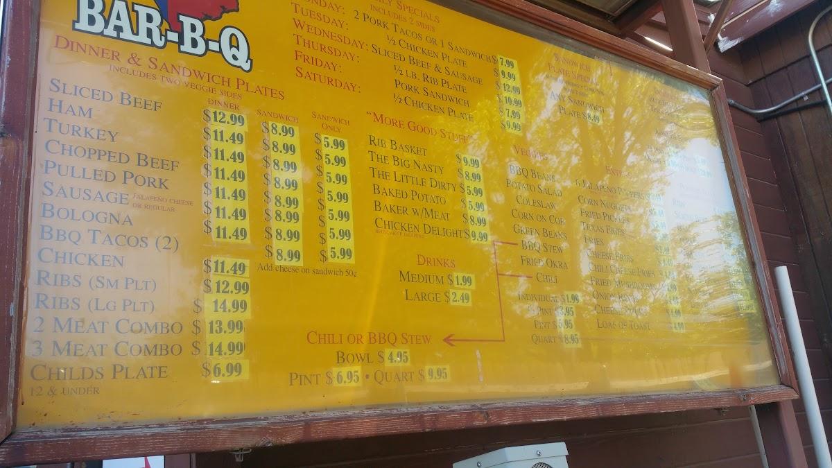 Menu at Texas Pit BBQ, Saginaw, 324 S Saginaw Blvd