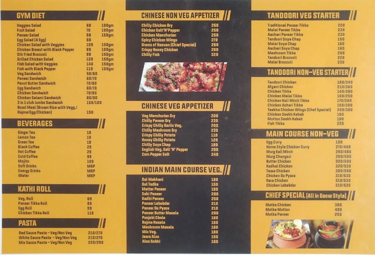 Menu at Black Pepper kitchen, New Delhi, Freedom Fighters Enclave
