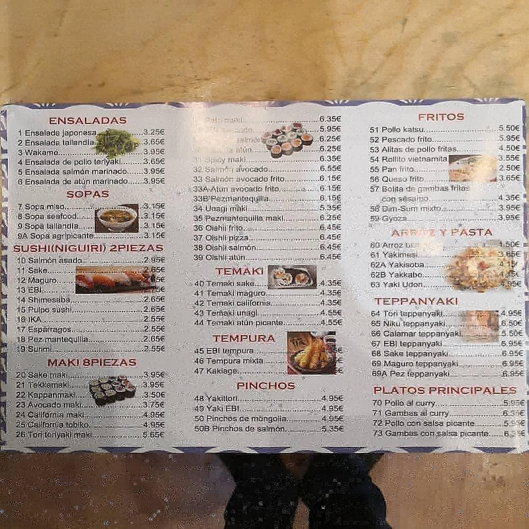 Menu At Oishii Sushi Buffet Restaurant Murcia