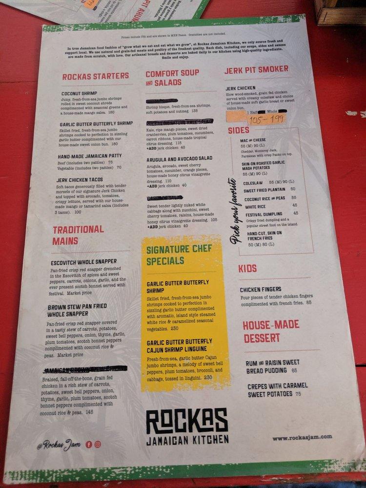 Carta Del Restaurante Rockas Jamaican Kitchen Jerk House Playa Del   Re0a Menu Rockas Jamaican Kitchen 2022 09 2 