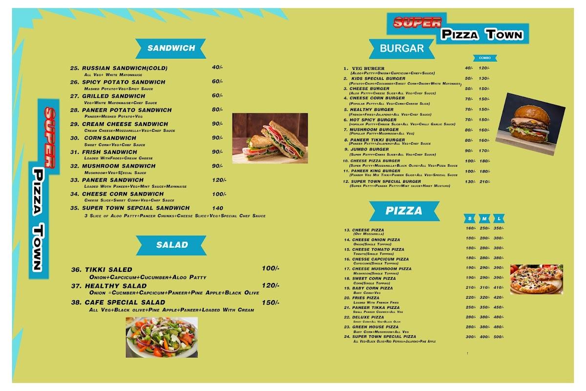 Super pizza town menu