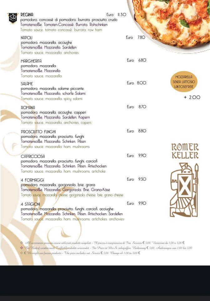 Menu di Roemerkeller Lana 