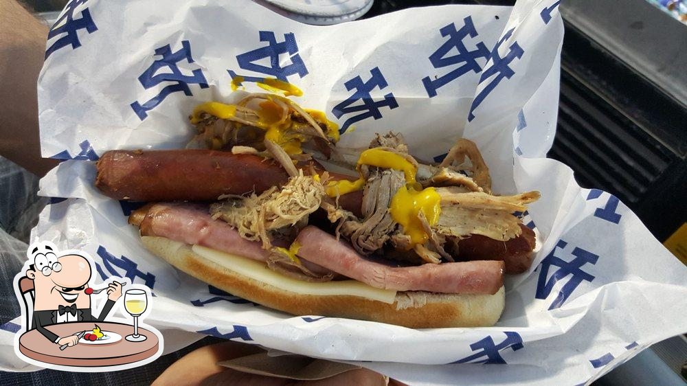 dodgersdining on Instagram: “One of the most popular Extreme Loaded Dogs is  LA's Extreme Bacon Wrapped D…