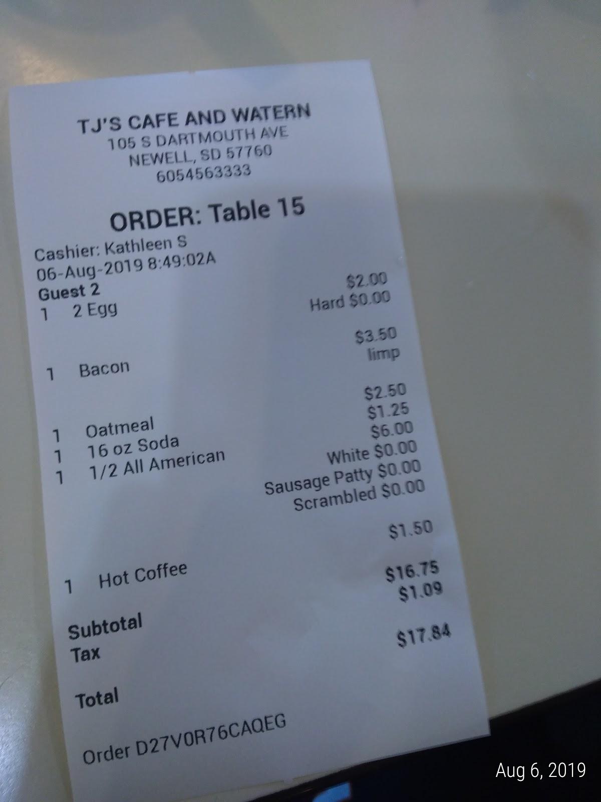 Menu at High Plains Restaurant & Bar, Newell