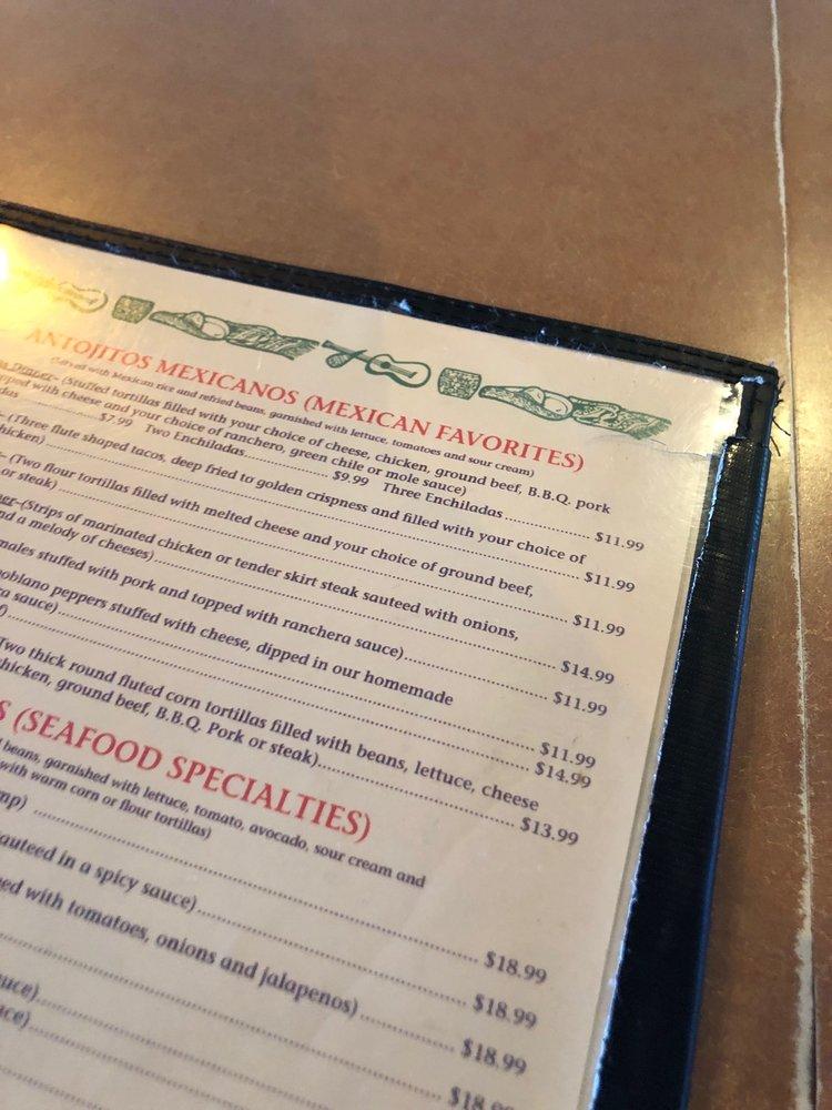 Menu at Tacos El Norte restaurant, Waukegan