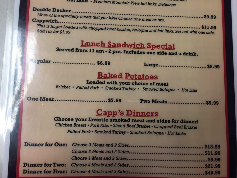 Menu at House Of Smoke BBQ, Okmulgee