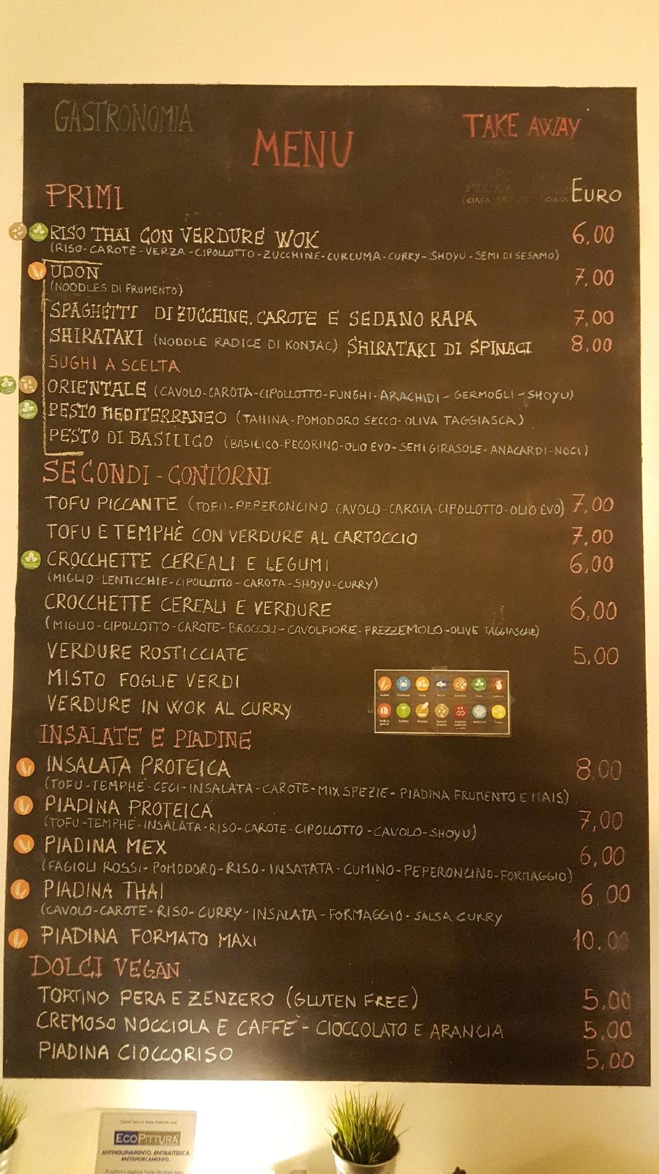 Menu di Chefnatura 