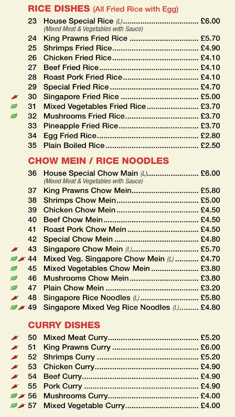 Menu at cheong's chinese takeaway fast food, St Albans