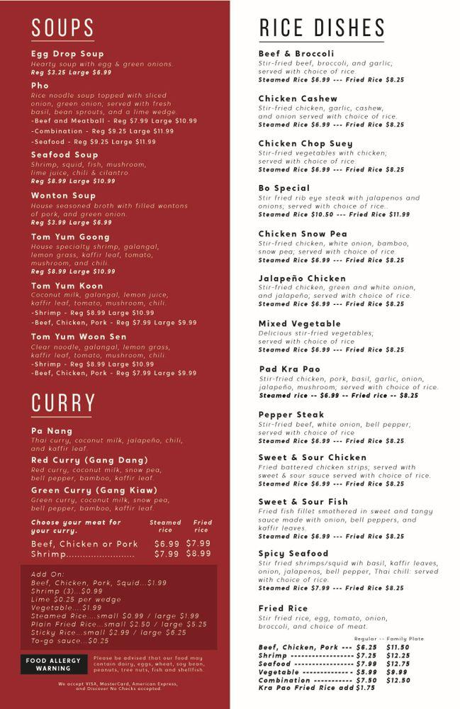 Menu at ASIAN SPICY restaurant, Amarillo, E Amarillo Blvd 300