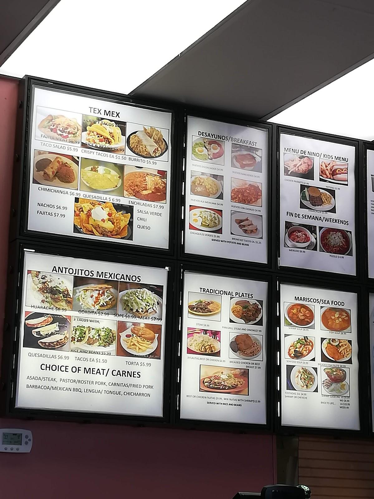 Menu at Don Limon Taqueria restaurant, Euless