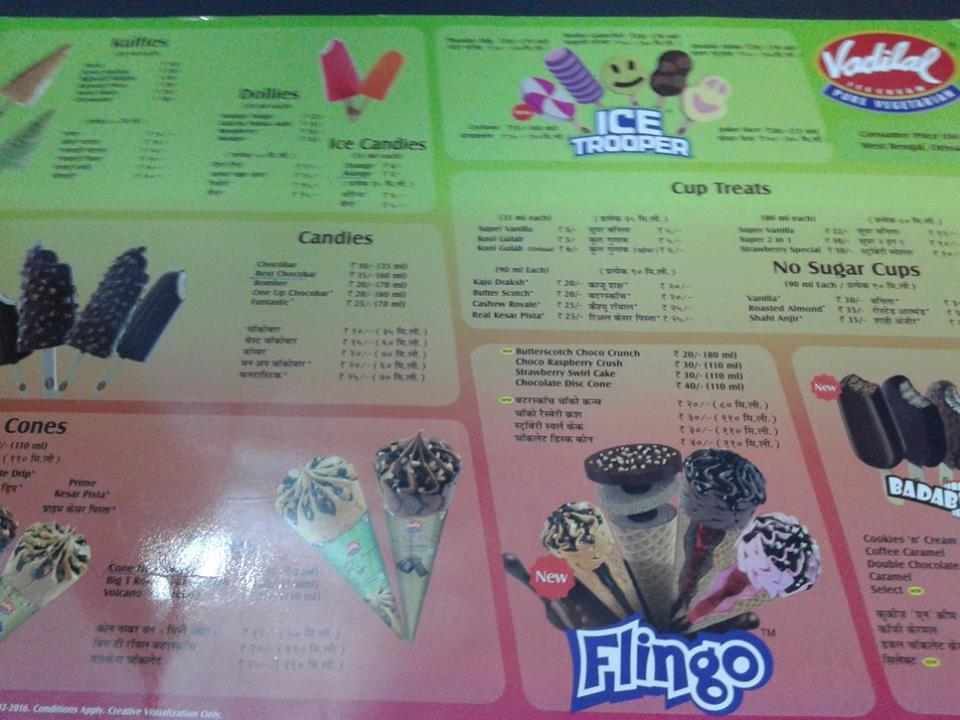 ROY Snacks Corner menu
