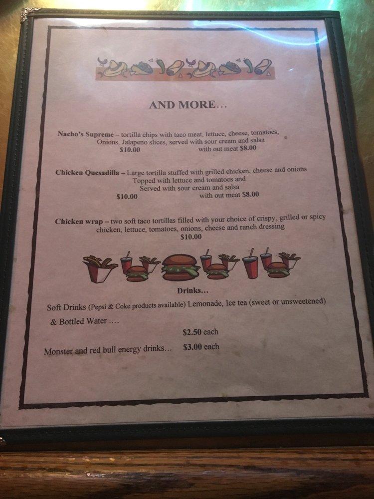 Menu at The Whistle Stop Inn pub & bar, Indianapolis