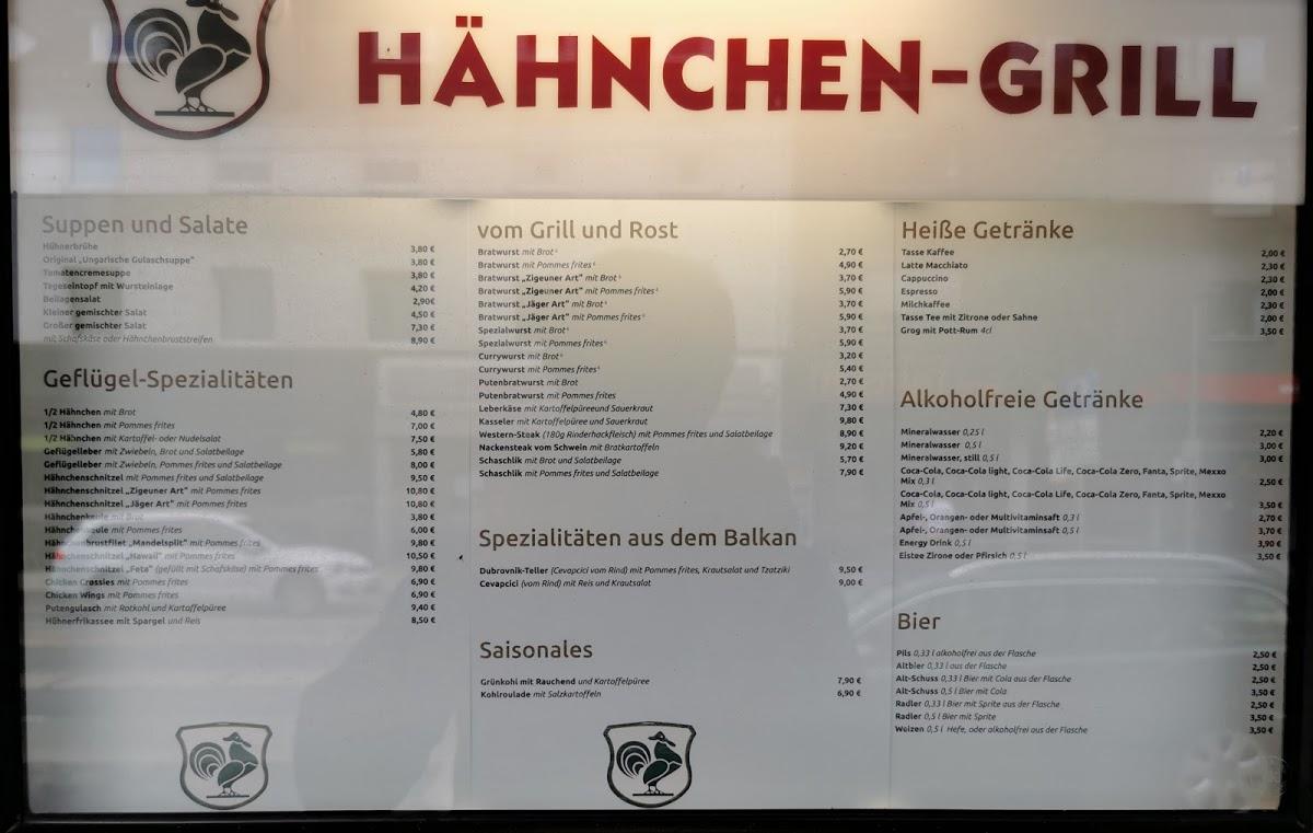 Speisekarte Von H Hnchengrill Restaurant Bielefeld