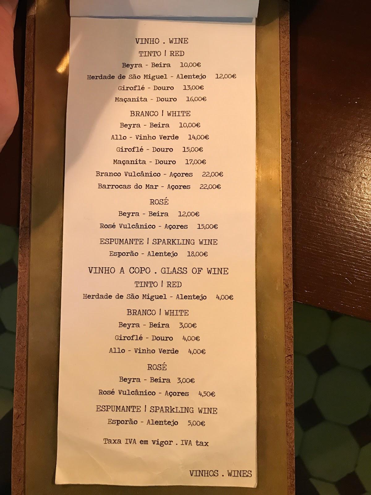 Menu at Louvre Michaelense Bar Bistro Mercearia, Ponta Delgada