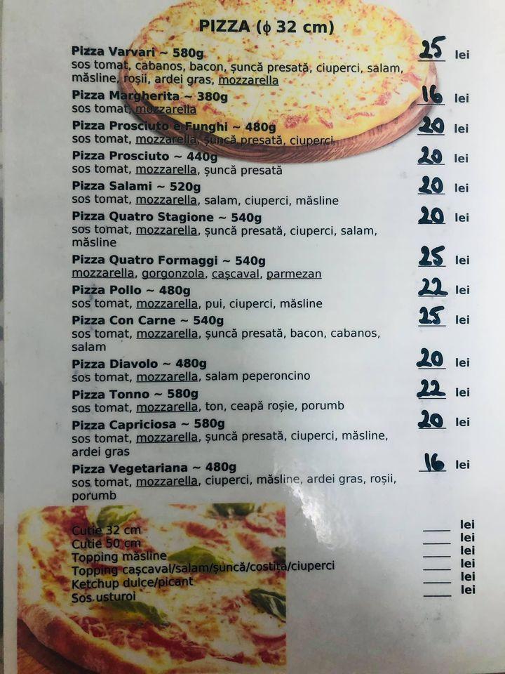 Menu de Varvari Pub