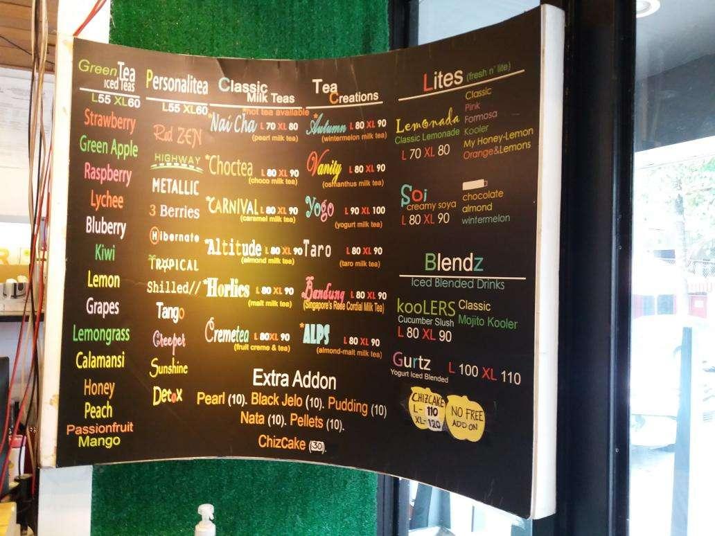 Menu At Zen Tea Restaurant Quezon City Maginhawa Street