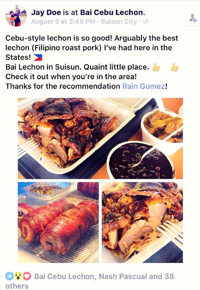 Menu at Bai Cebu Lechon Suisun City restaurant, Suisun City
