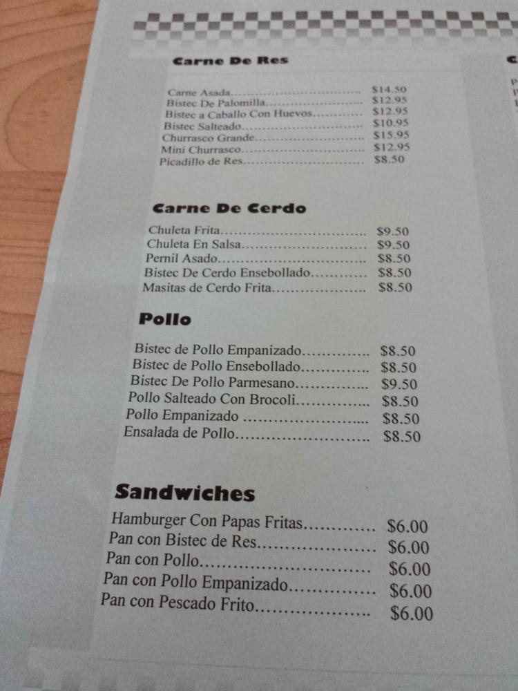 Menu at Don Paco Restaurant, Union City