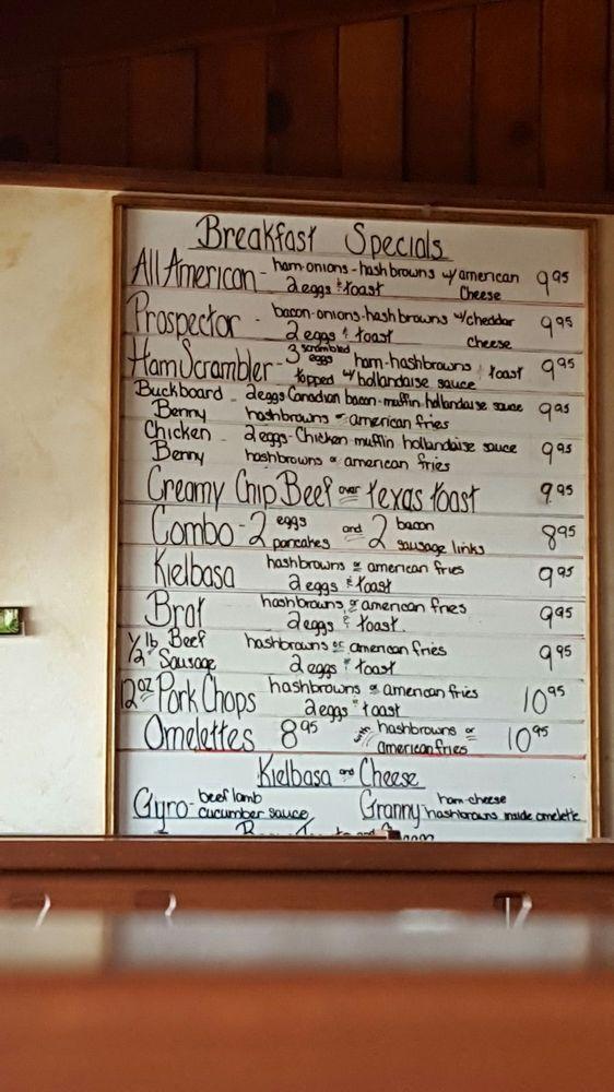 Menu at Buckboard restaurant, Lakeville