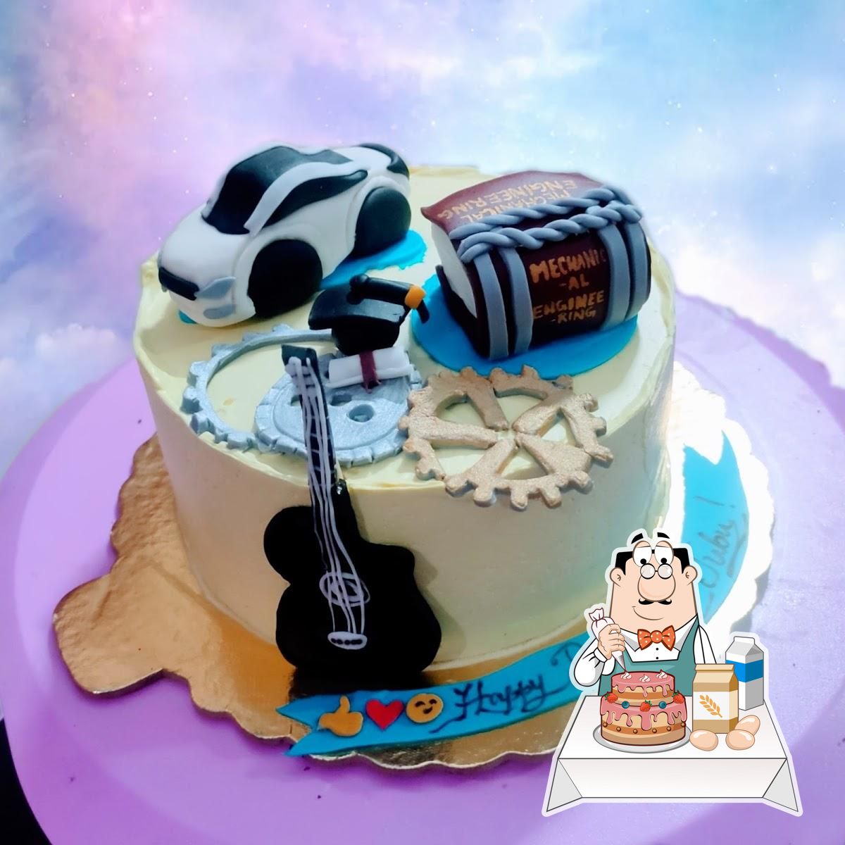 fondant cake for engineer - YouTube | Cake, New cake, Engineering cake