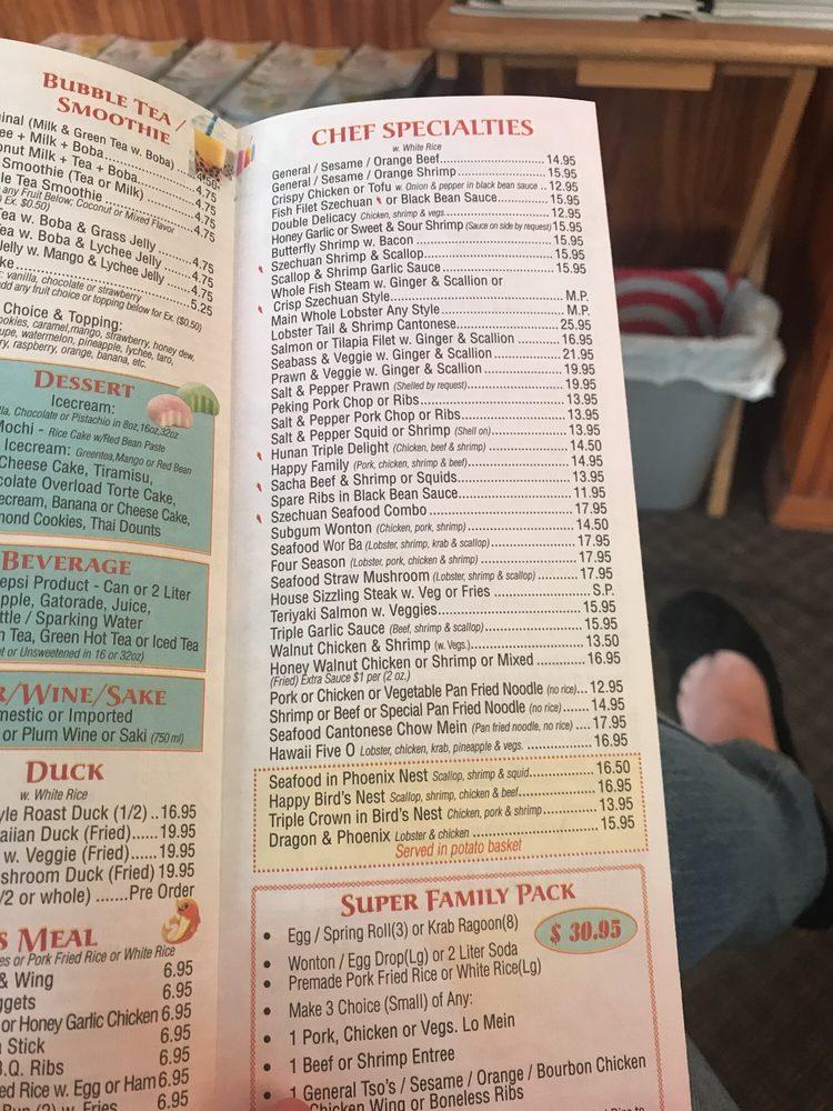 Menu at Lily Garden Chinese Restaurant, Coconut Creek